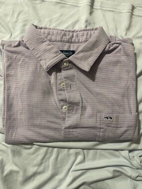 Fish Hippie Men’s Lavender Striped Polo Shirt